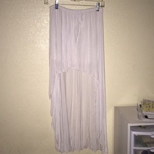 White short/long skirt